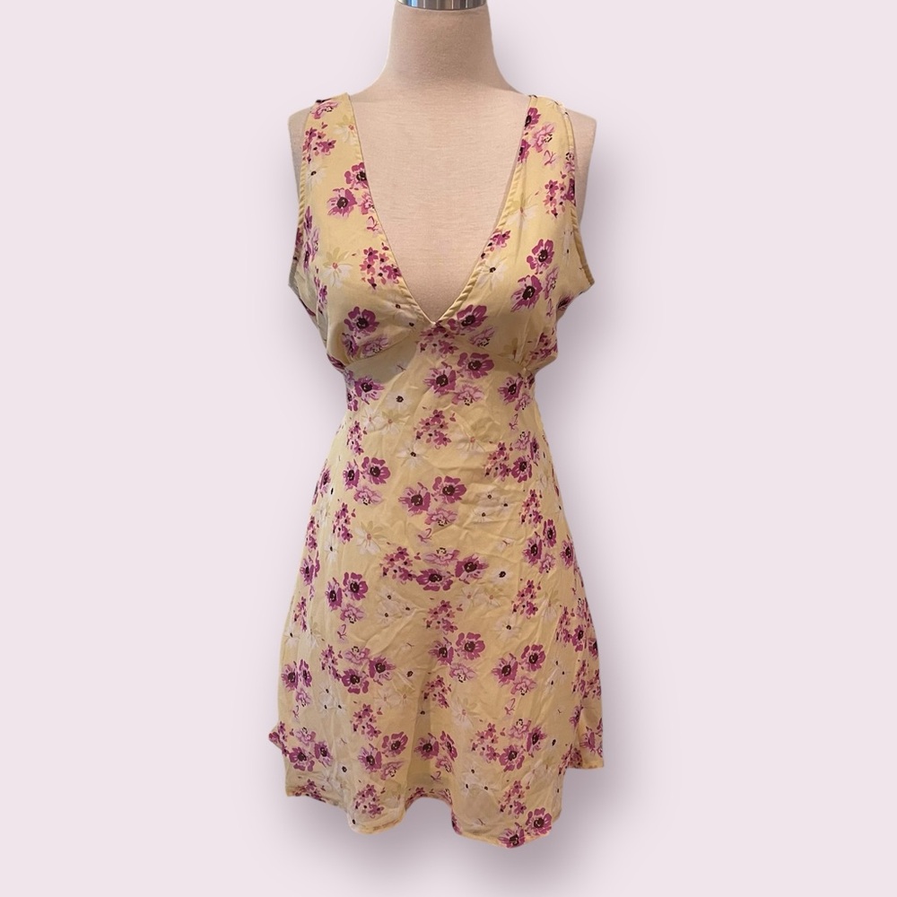 Floral V-Neck Sleepwear Dress